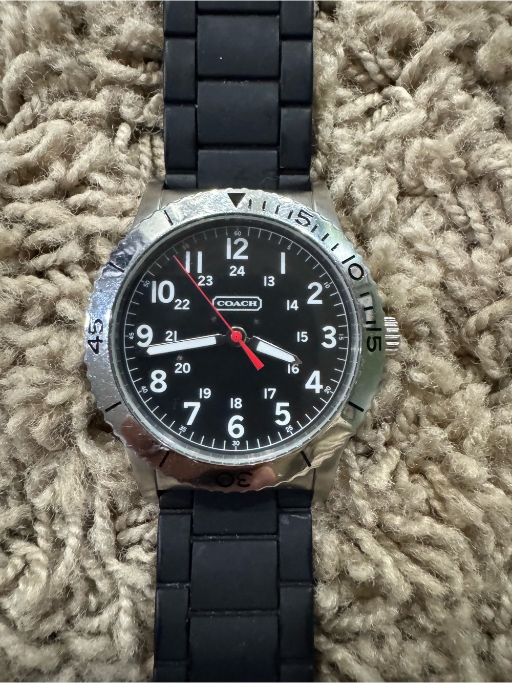 Coach Black Dial Watch